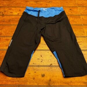 Brooks Equilibrium Technology Womens Small Black Blue Running Knickers Capris